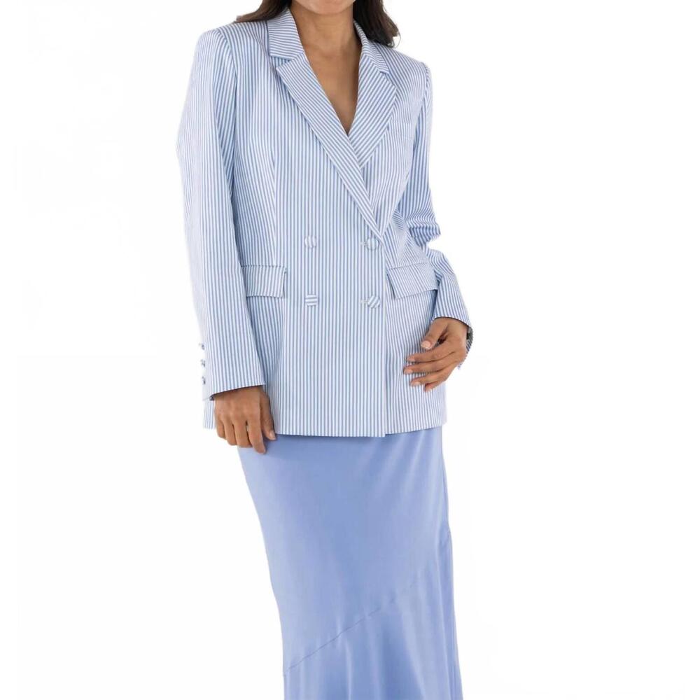 NEW EMILY MCCARTHY bristol blazer in grapemist stripe